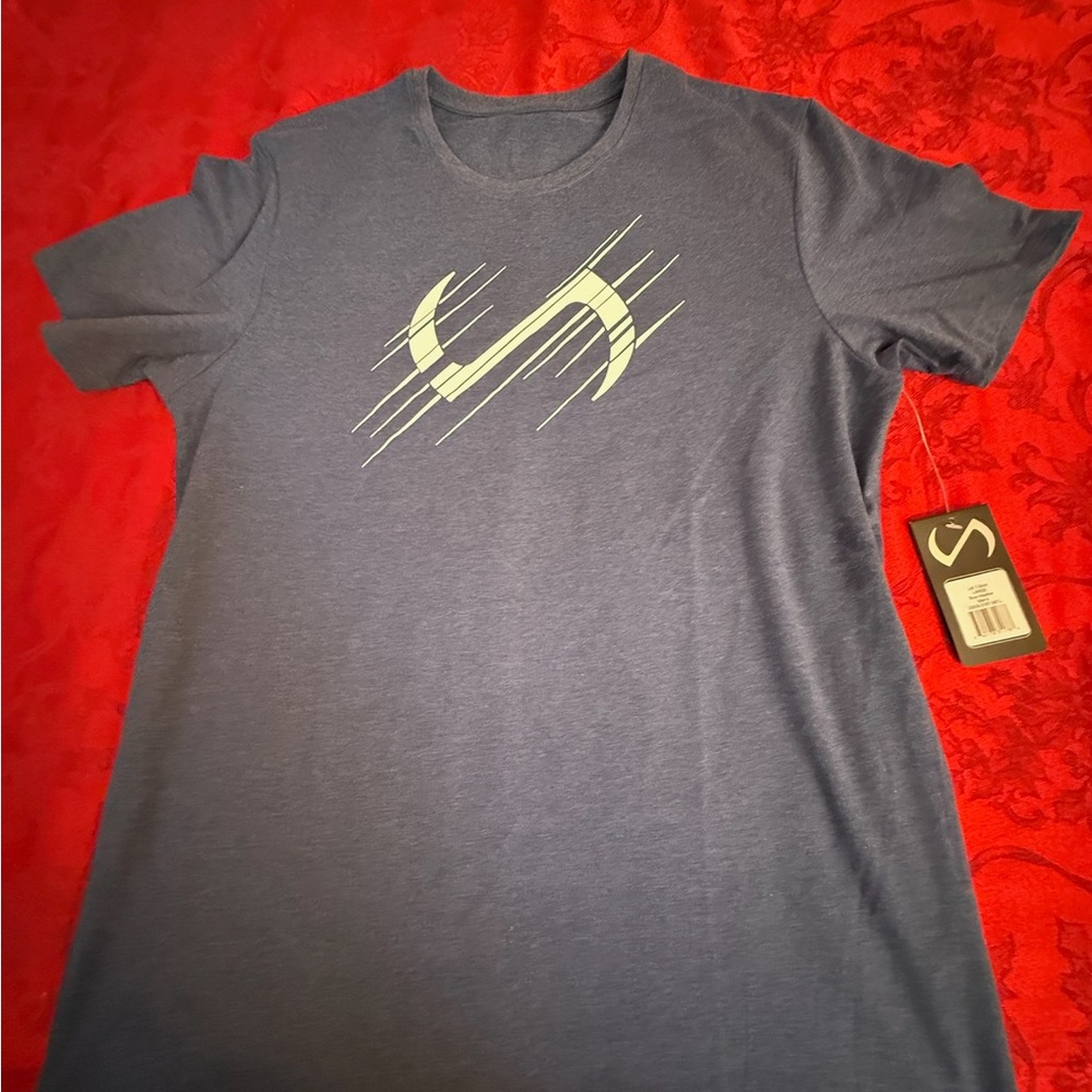 Men's Navy Graphic Crew Neck Short Sleeve Tee
